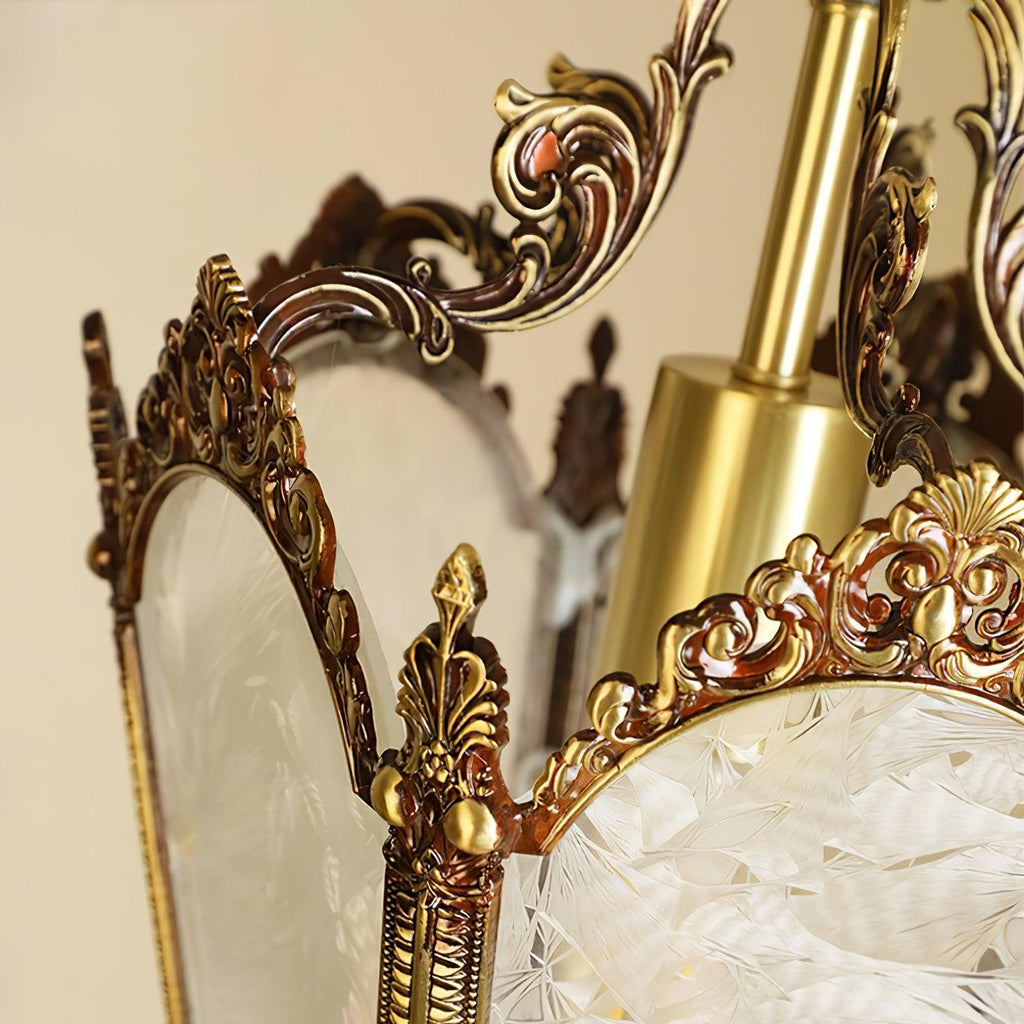 Lustra Lampe Pendante Laiton Empire Antique Élégante - Neutralighting