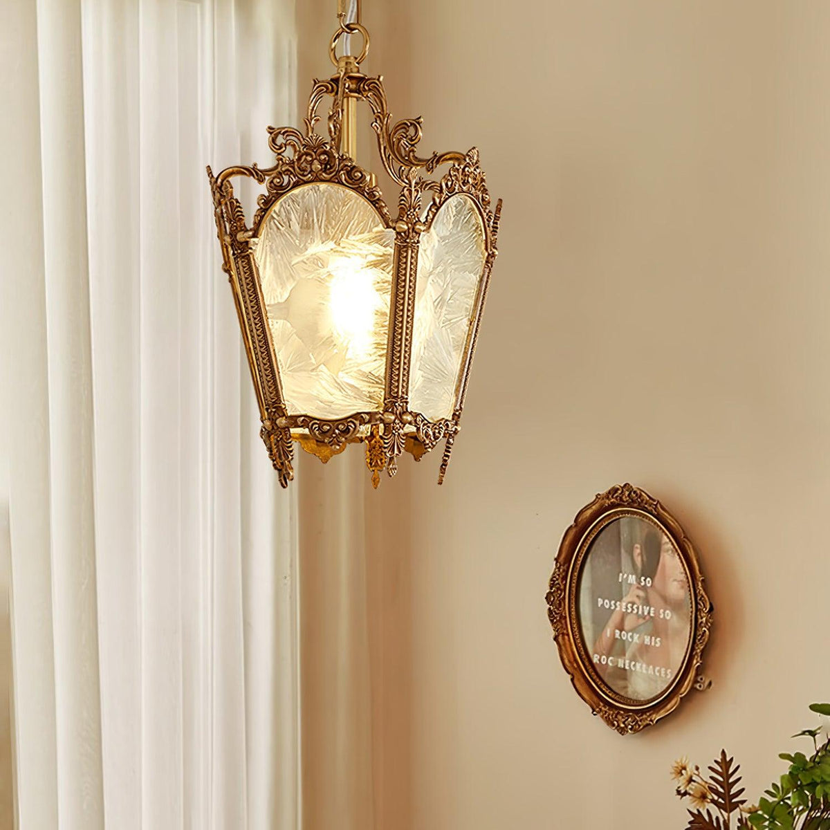 Lustra Lampe Pendante Laiton Empire Antique Élégante - Neutralighting