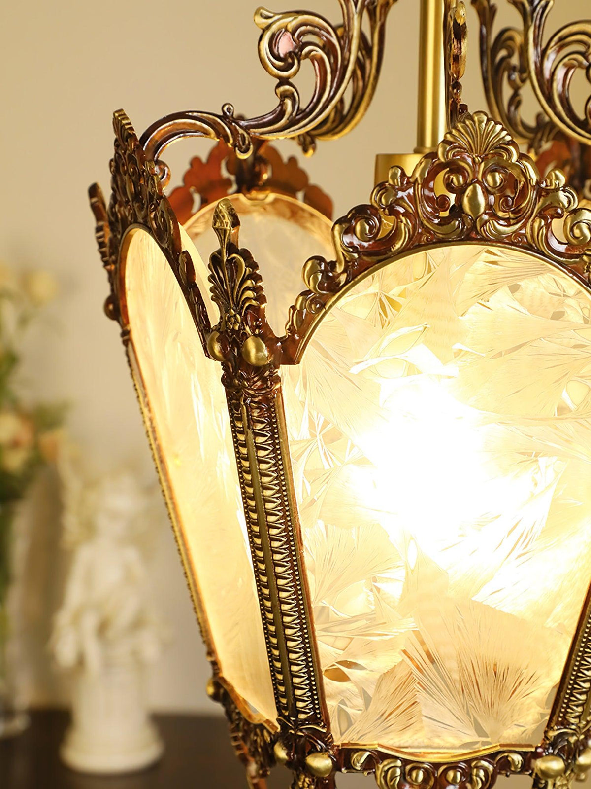Lustra Lampe Pendante Laiton Empire Antique Élégante - Neutralighting