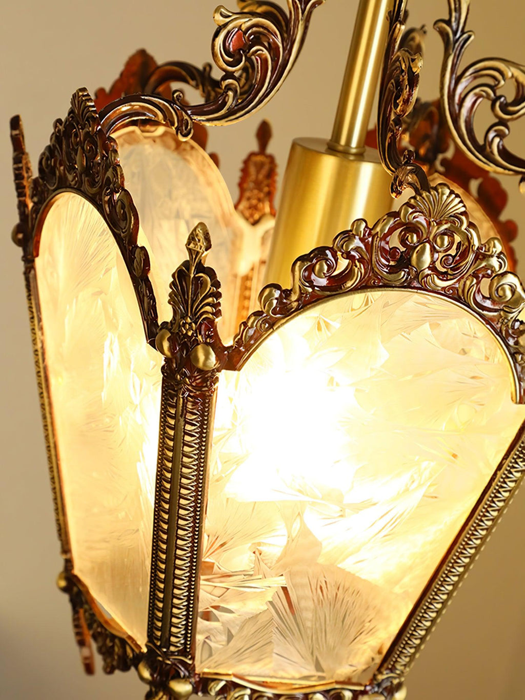 Lustra Lampe Pendante Laiton Empire Antique Élégante - Neutralighting