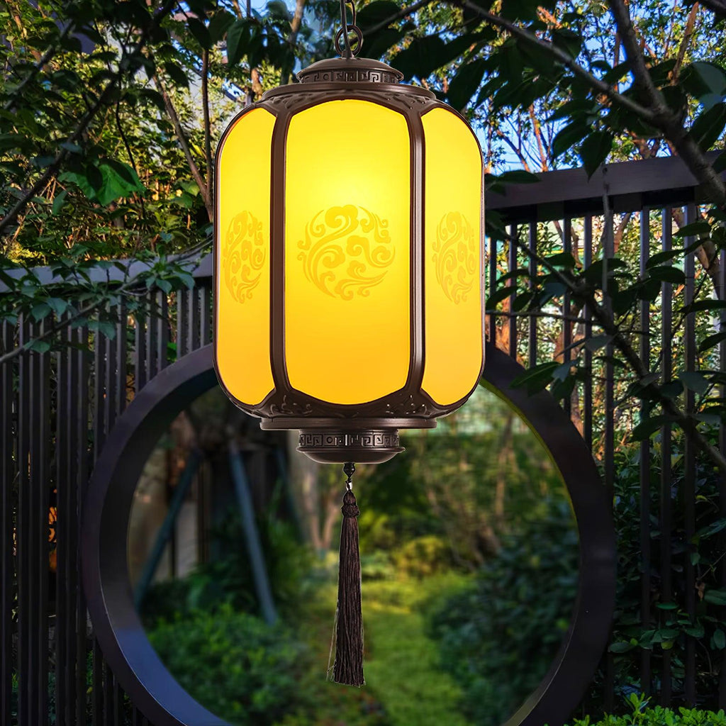 Solara Lampe suspendue antique lanterne d'extérieur rustique - Neutralighting