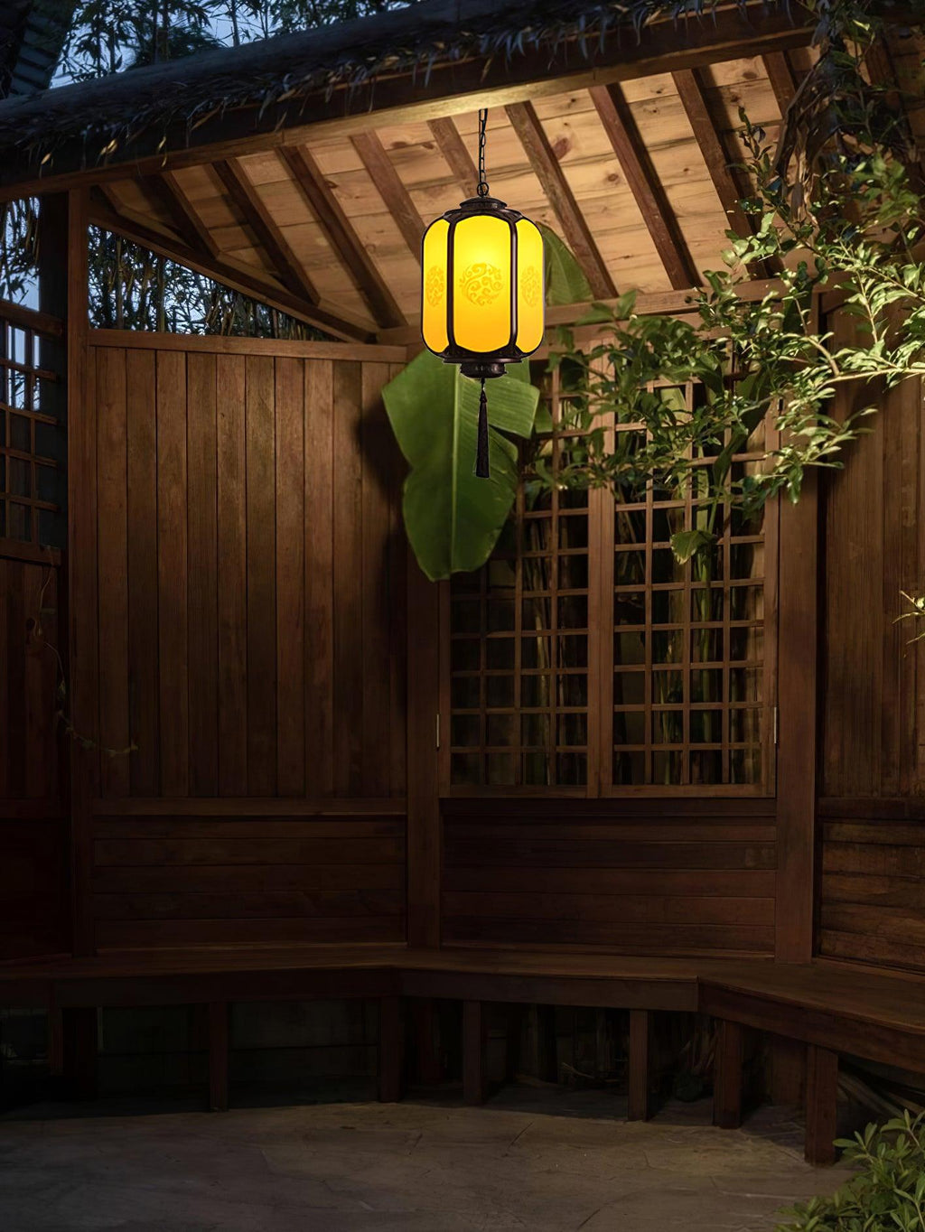 Solara Lampe suspendue antique lanterne d'extérieur rustique - Neutralighting