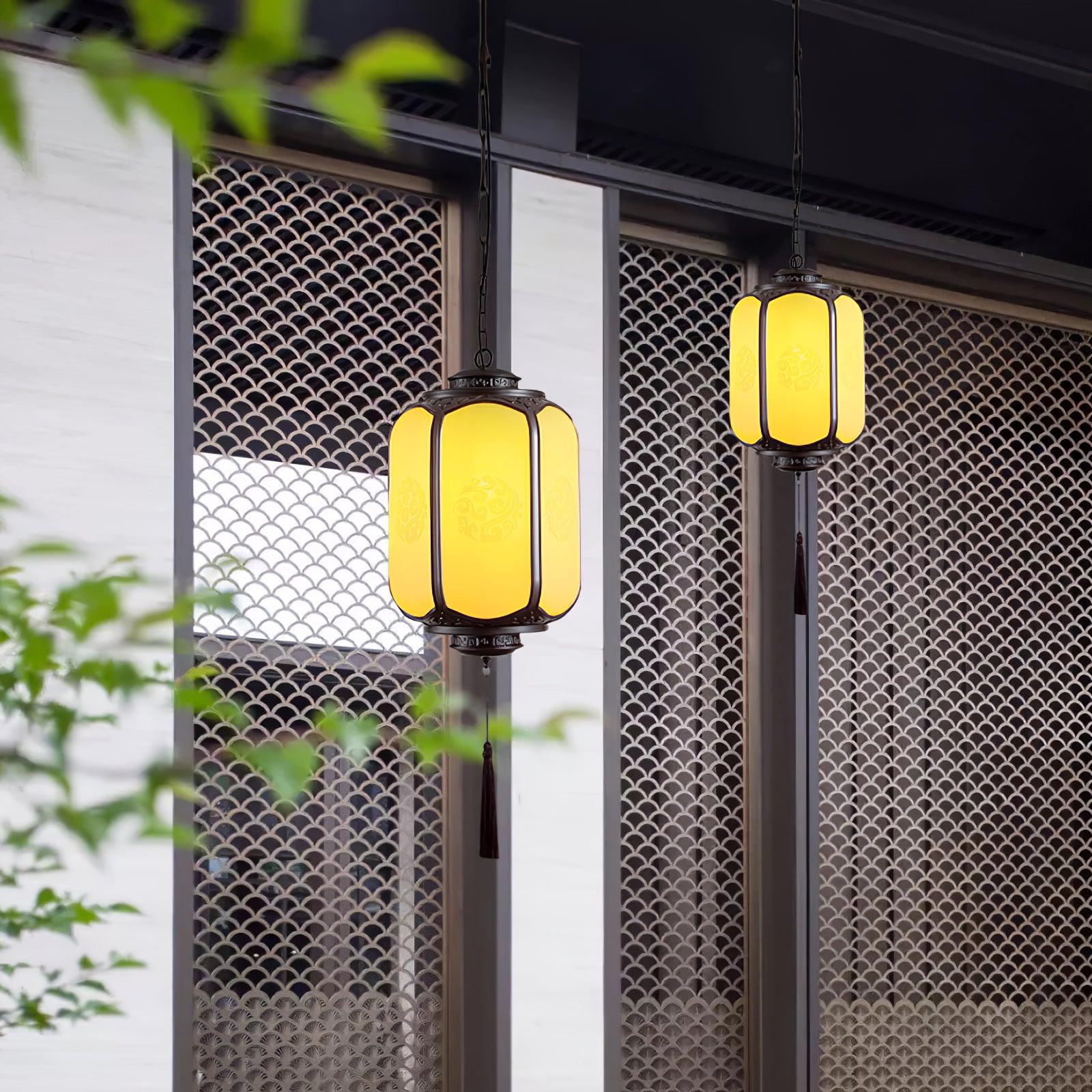 Solara Lampe suspendue antique lanterne d'extérieur rustique - Neutralighting