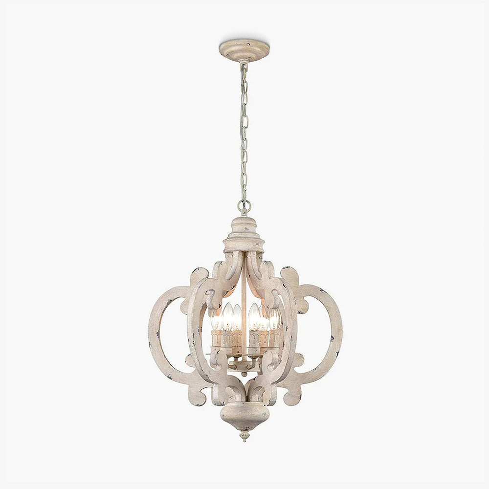 Lustra Chandelier en Bois Vintage - Neutralighting