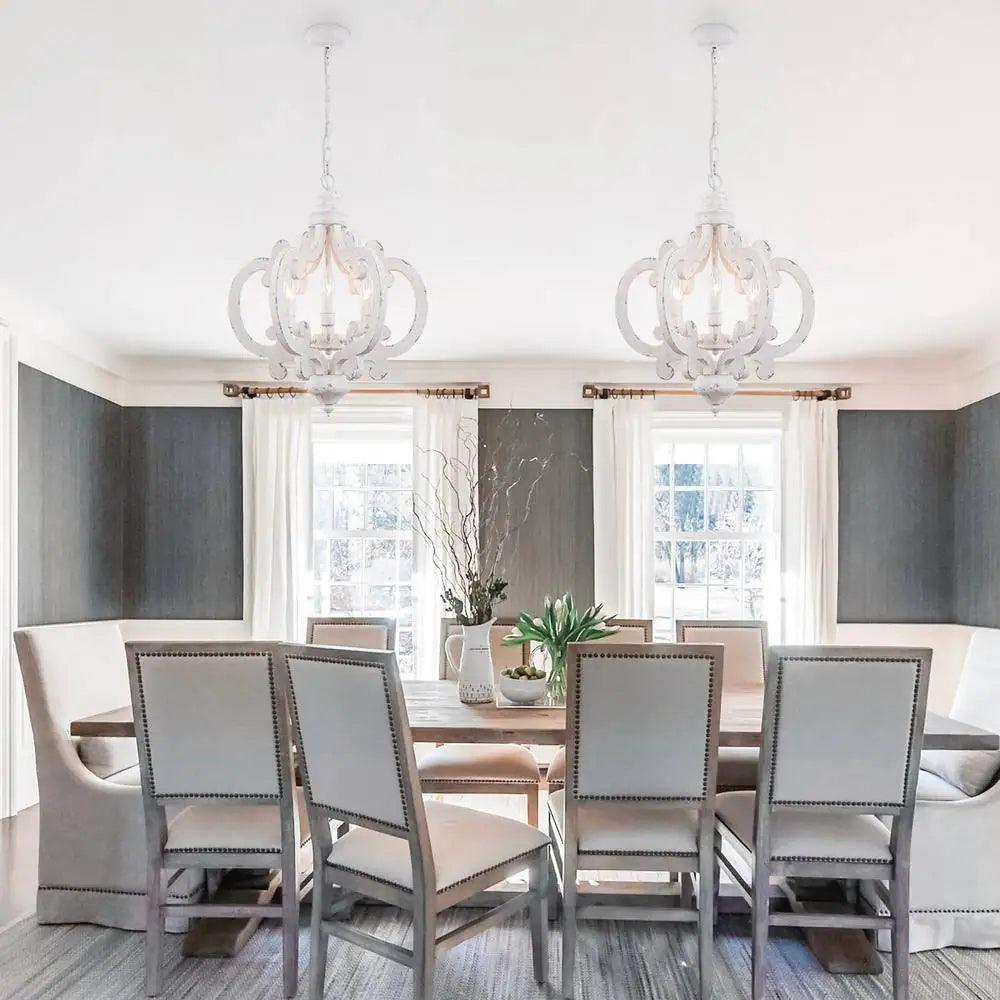 Lustra Chandelier en Bois Vintage - Neutralighting