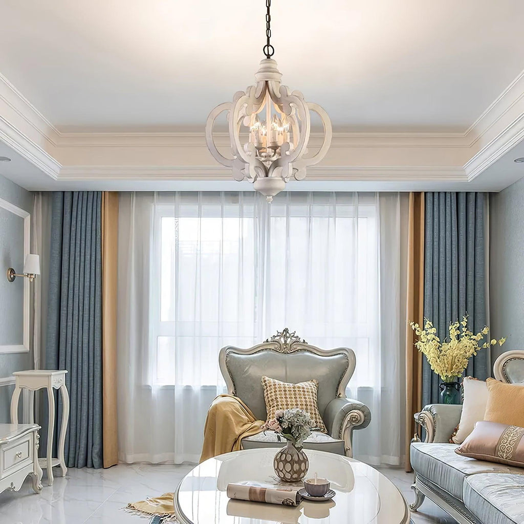 Lustra Chandelier en Bois Vintage - Neutralighting