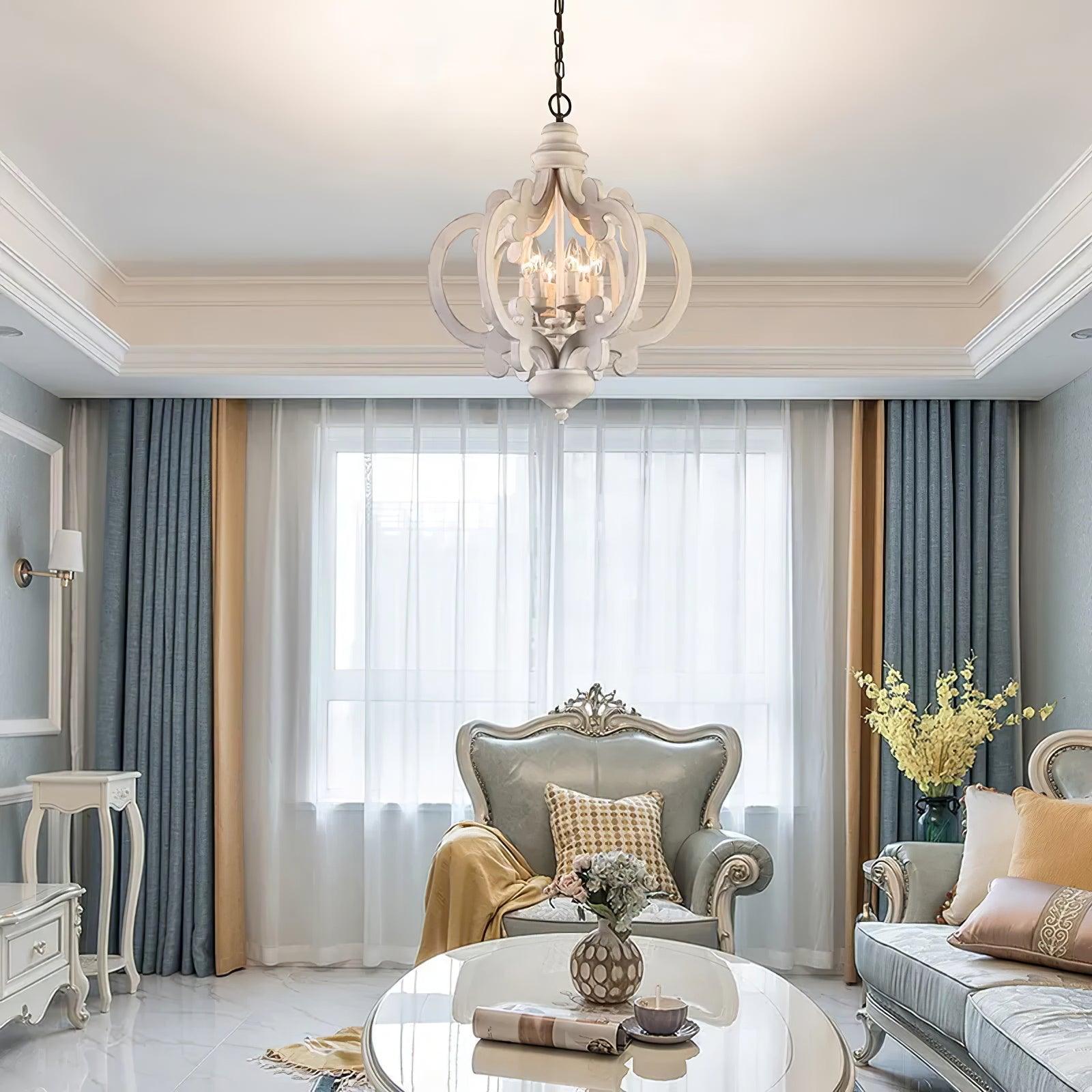 Lustra Chandelier en Bois Vintage - Neutralighting