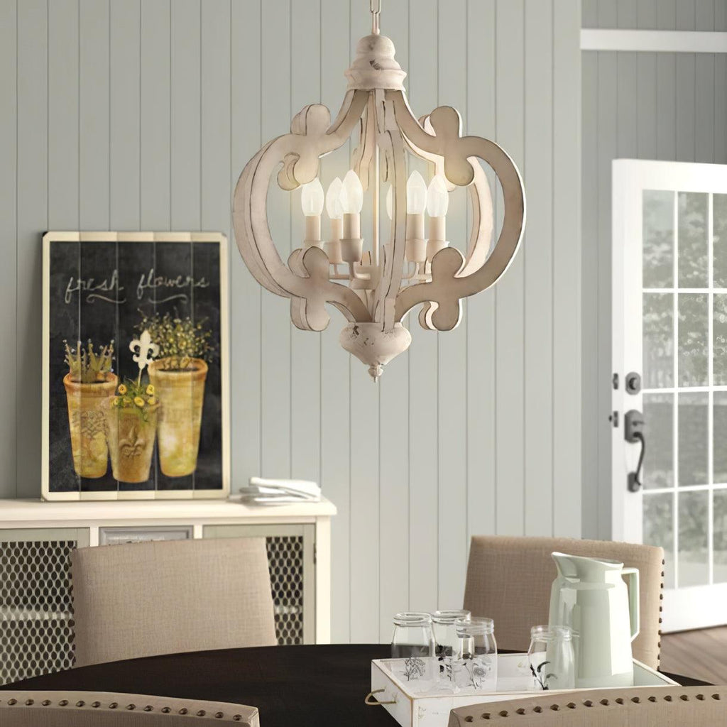 Lustra Chandelier en Bois Vintage - Neutralighting