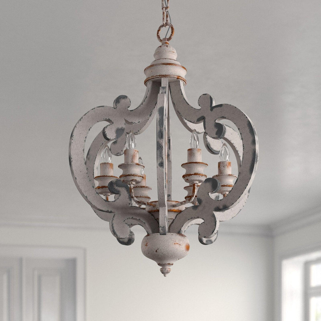 Lustra Chandelier en Bois Vintage - Neutralighting