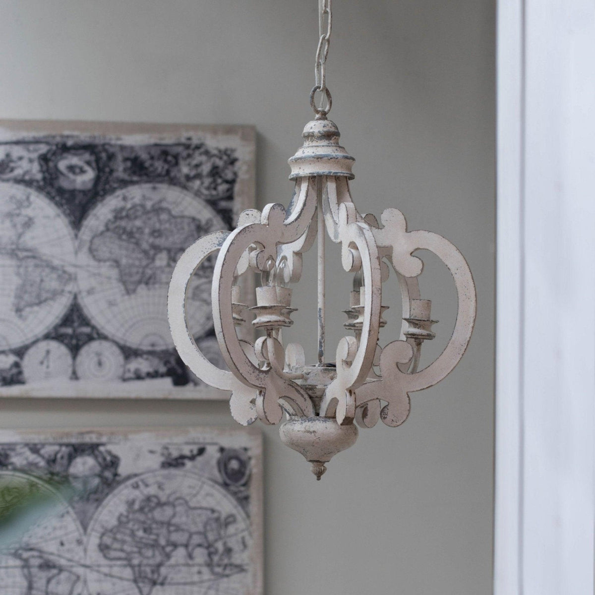 Lustra Chandelier en Bois Vintage - Neutralighting
