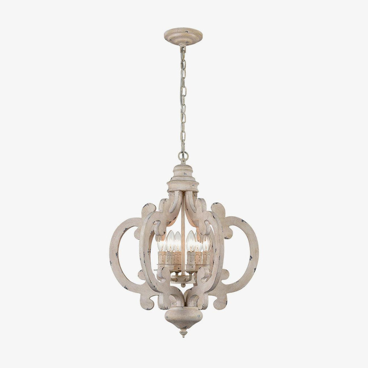 Lustra Chandelier en Bois Vintage - Neutralighting
