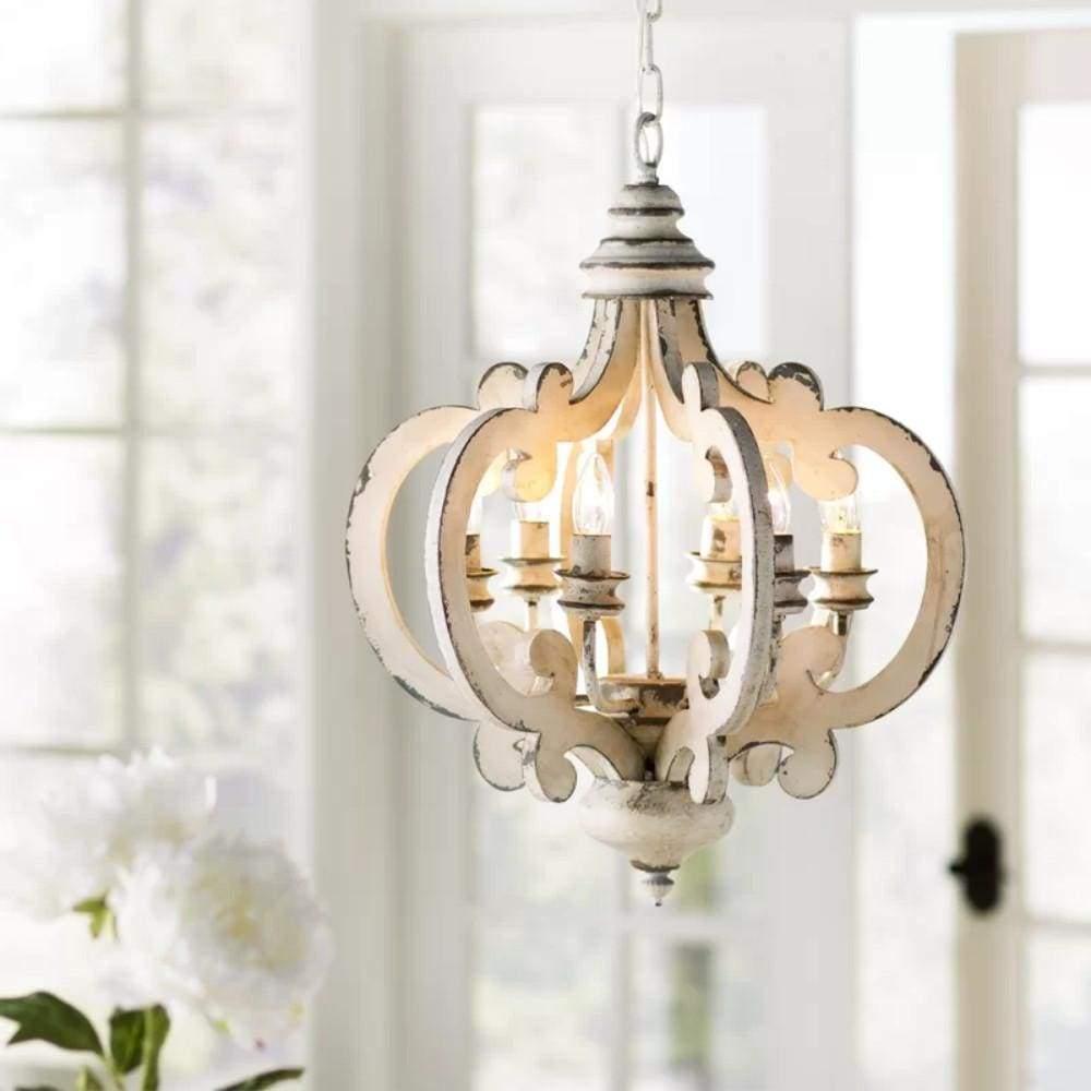 Lustra Chandelier en Bois Vintage - Neutralighting
