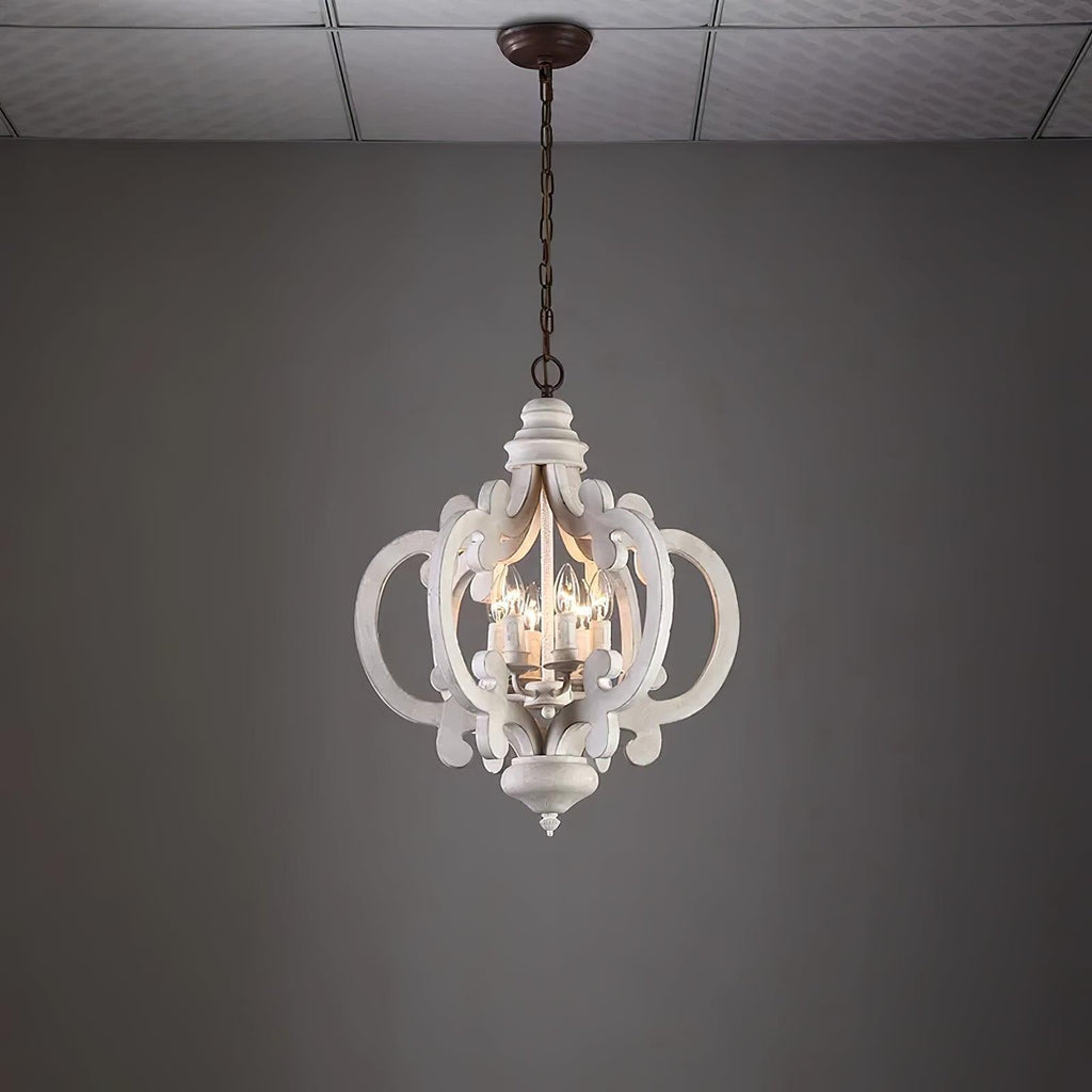 Lustra Chandelier en Bois Vintage - Neutralighting