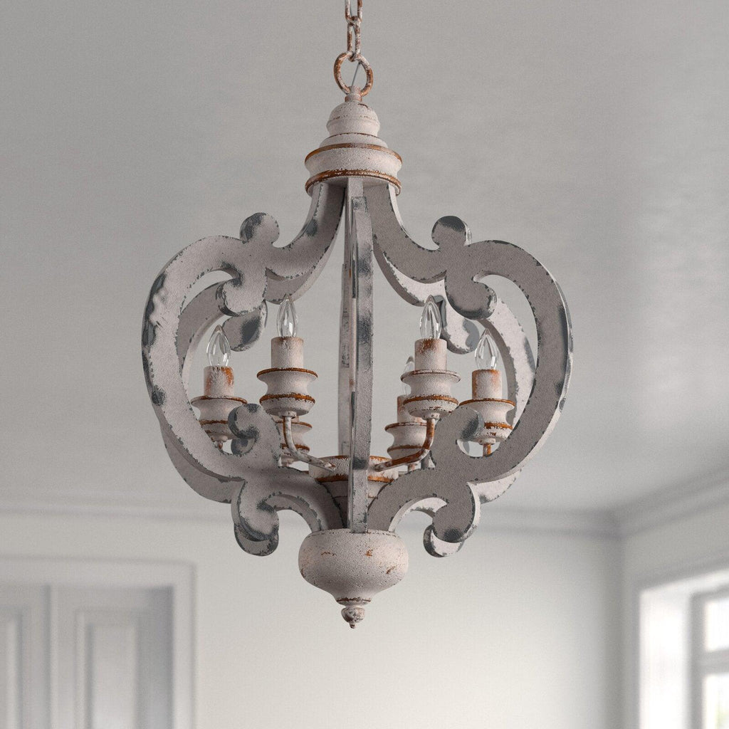 Lustra Chandelier en Bois Vintage - Neutralighting