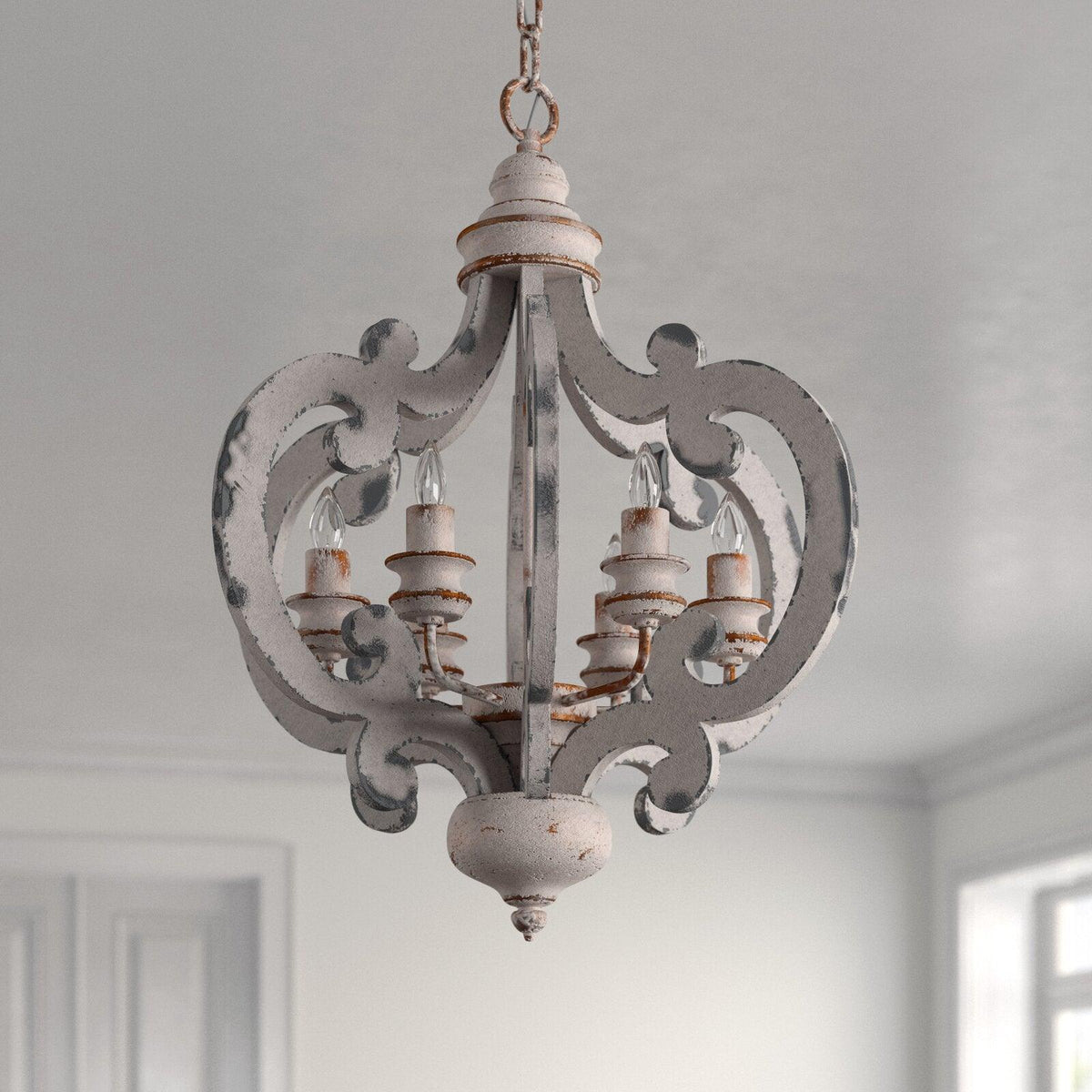 Lustra Chandelier en Bois Vintage - Neutralighting