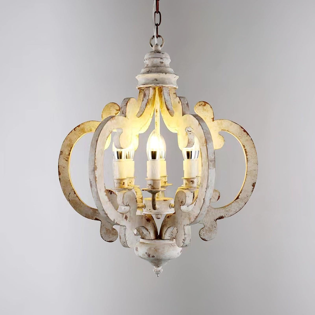 Lustra Chandelier en Bois Vintage - Neutralighting