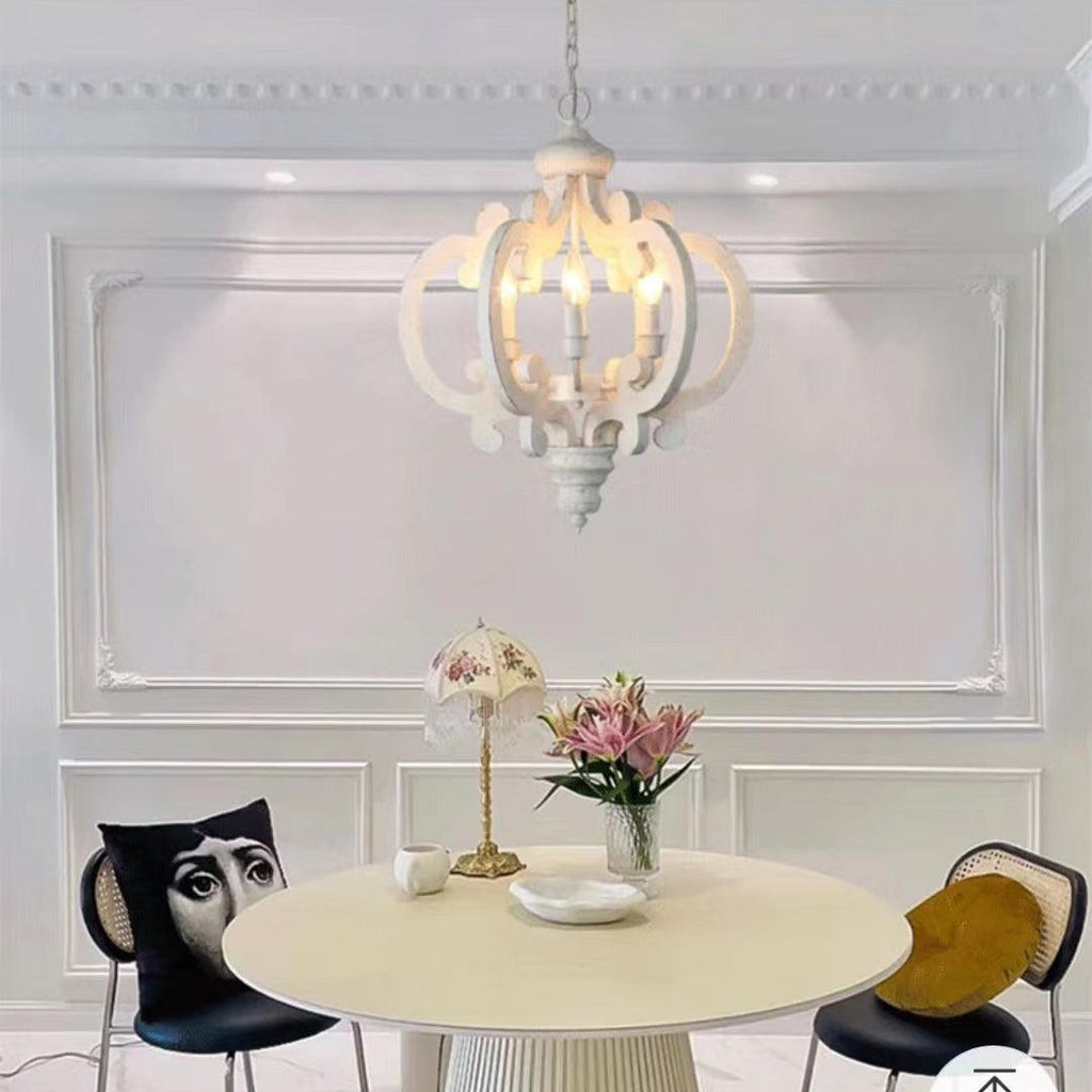 Lustra Chandelier en Bois Vintage - Neutralighting