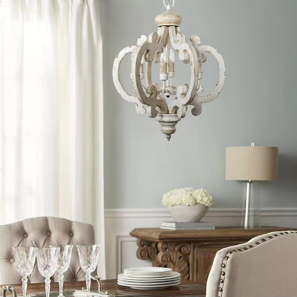 Lustra Chandelier en Bois Vintage - Neutralighting