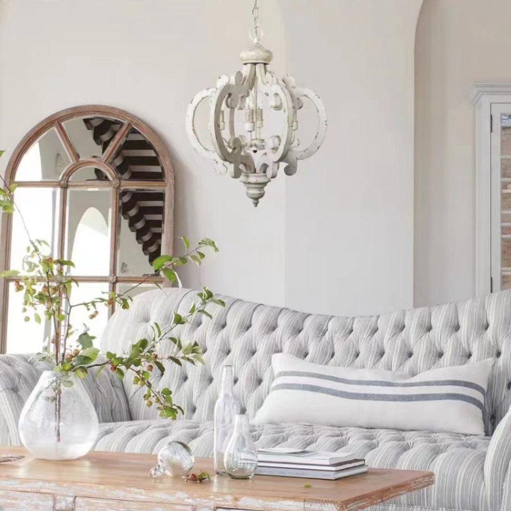 Lustra Chandelier en Bois Vintage - Neutralighting