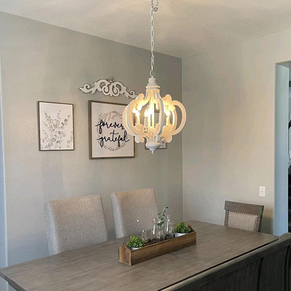 Lustra Chandelier en Bois Vintage - Neutralighting