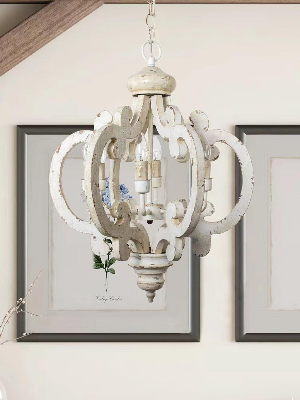 Lustra Chandelier en Bois Vintage - Neutralighting