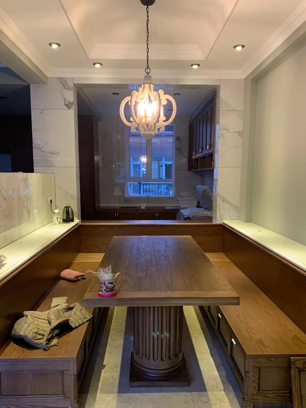 Lustra Chandelier en Bois Vintage - Neutralighting