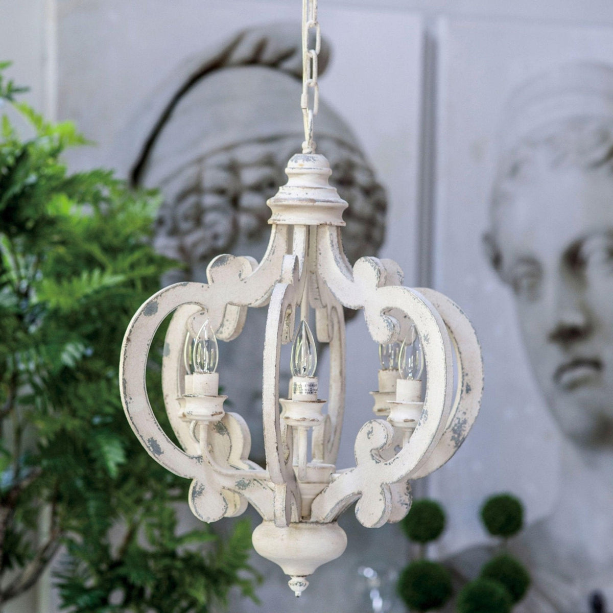 Lustra Chandelier en Bois Vintage - Neutralighting