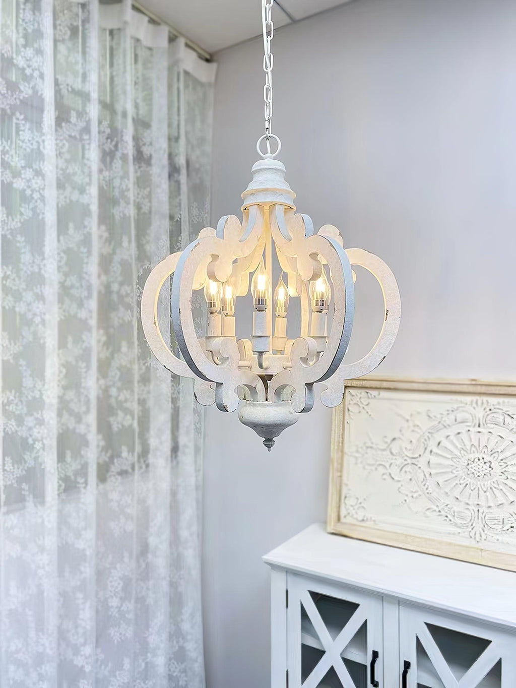 Lustra Chandelier en Bois Vintage - Neutralighting