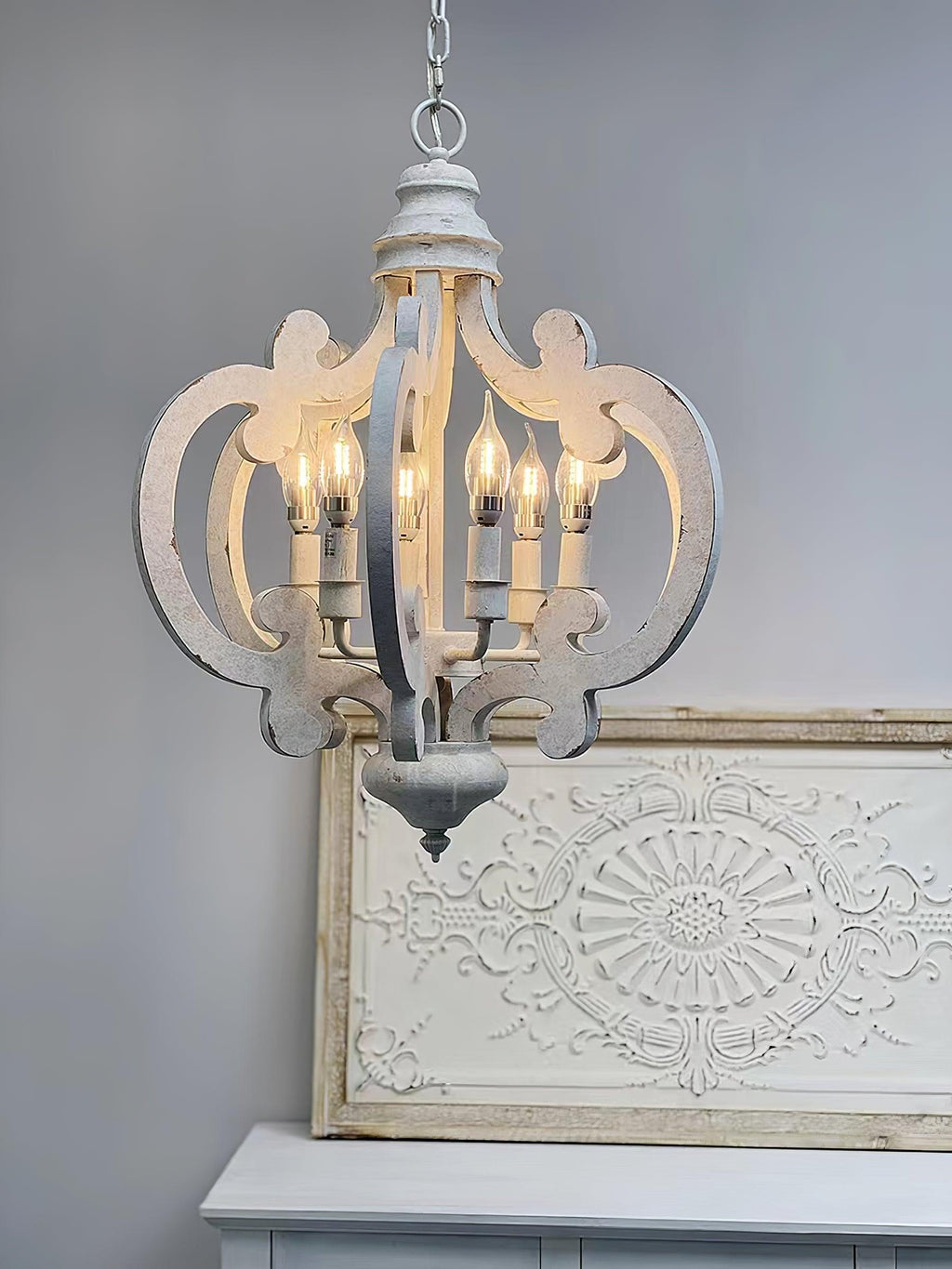 Lustra Chandelier en Bois Vintage - Neutralighting