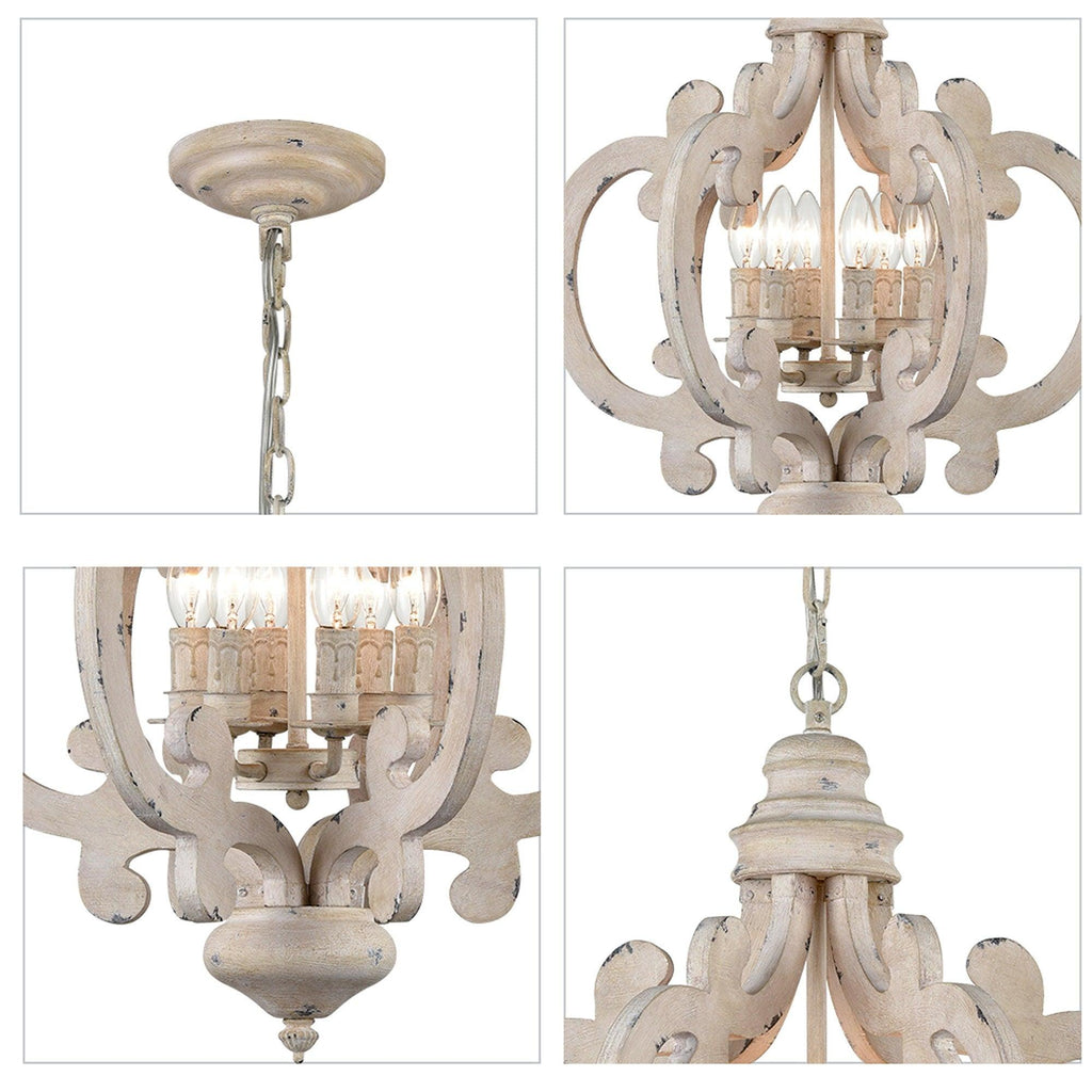 Lustra Chandelier en Bois Vintage - Neutralighting