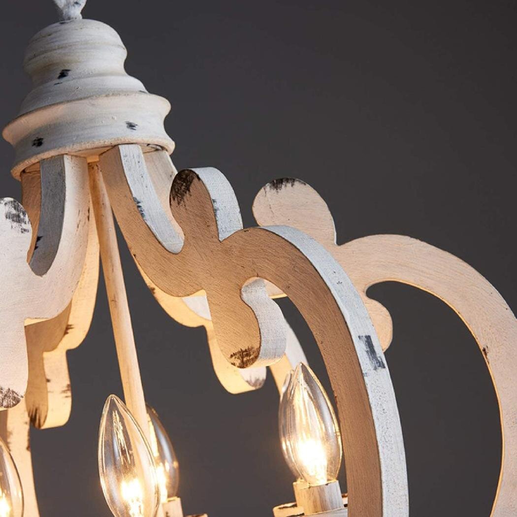 Lustra Chandelier en Bois Vintage - Neutralighting