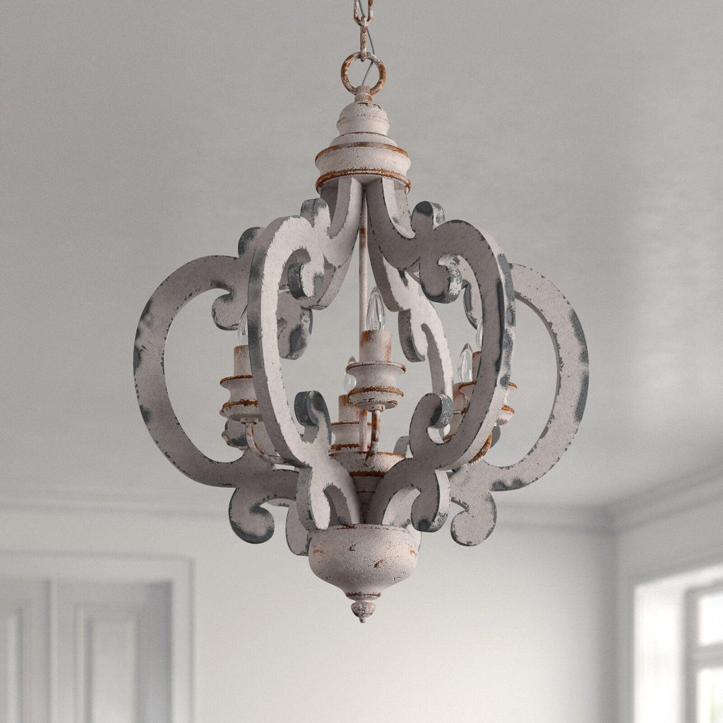 Lustra Chandelier en Bois Vintage - Neutralighting