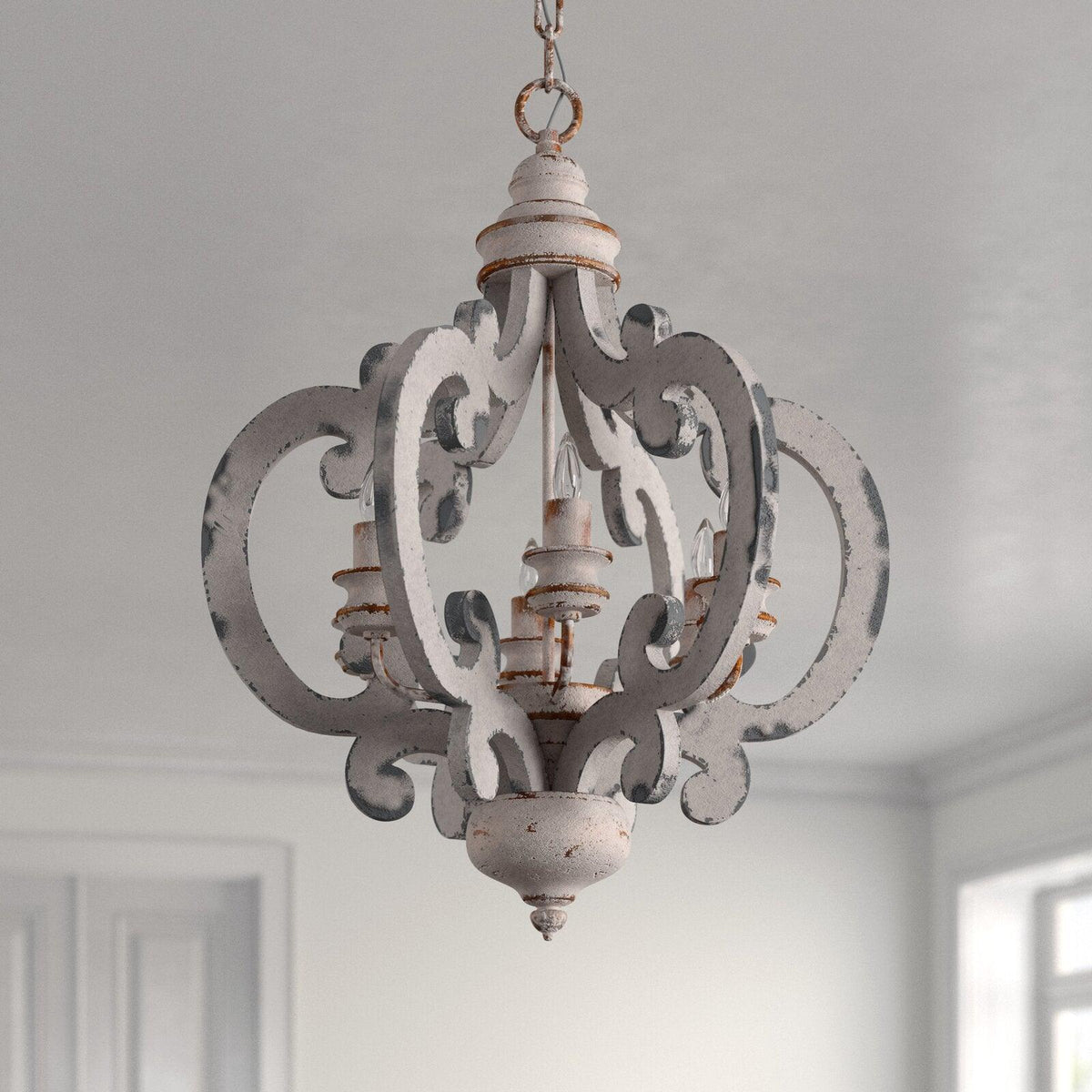 Lustra Chandelier en Bois Vintage - Neutralighting