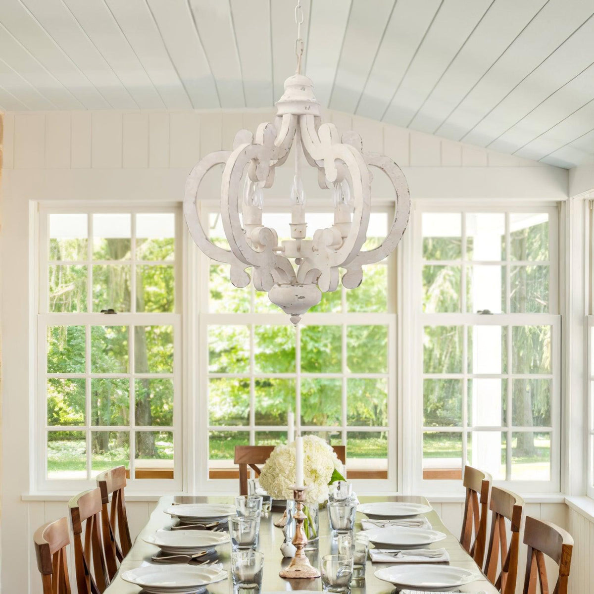 Lustra Chandelier en Bois Vintage - Neutralighting