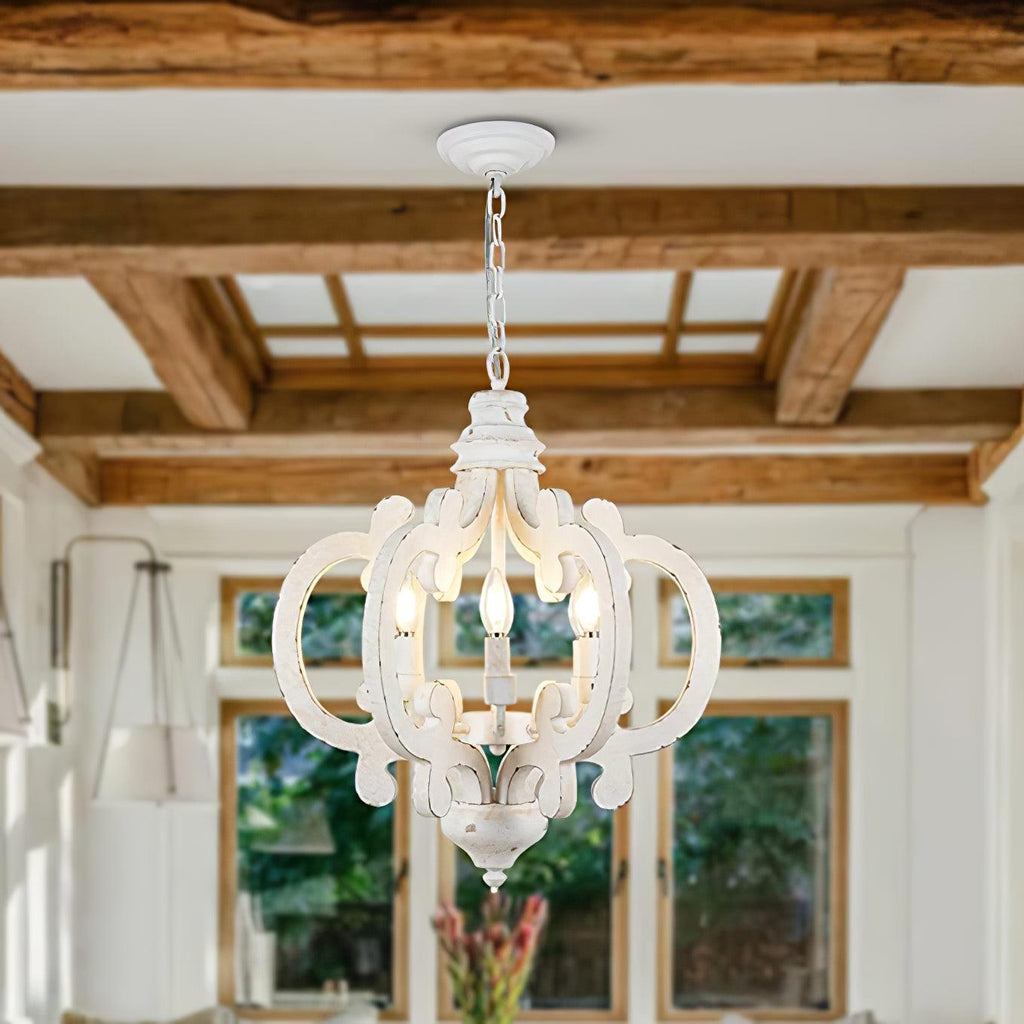 Lustra Chandelier en Bois Vintage - Neutralighting
