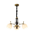 Lustra Chandelier Bois Verre Vintage - Neutralighting