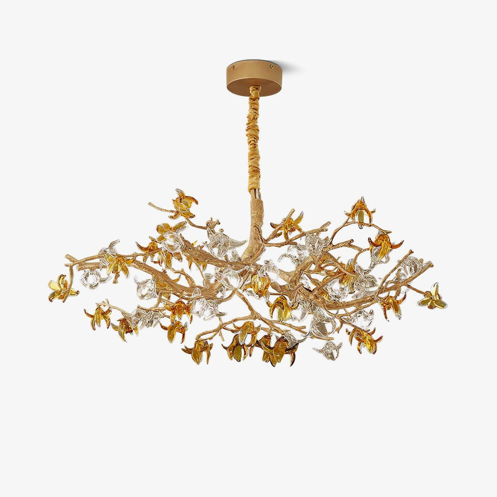 Ulfuvye Chandelier Branche Laiton Cristal Luxueux - Neutralighting