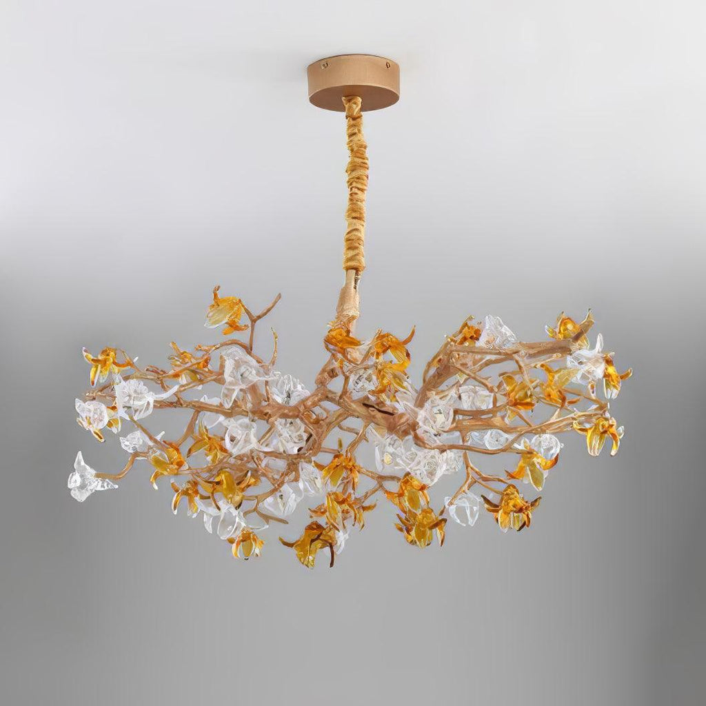 Ulfuvye Chandelier Branche Laiton Cristal Luxueux - Neutralighting