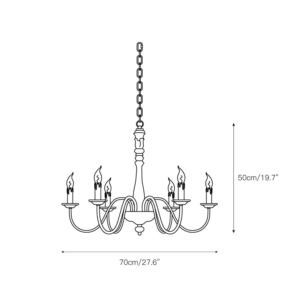 Ljomuvyi Lustre Traditionnel En Métal Et Bois De Style Ferme - Neutralighting
