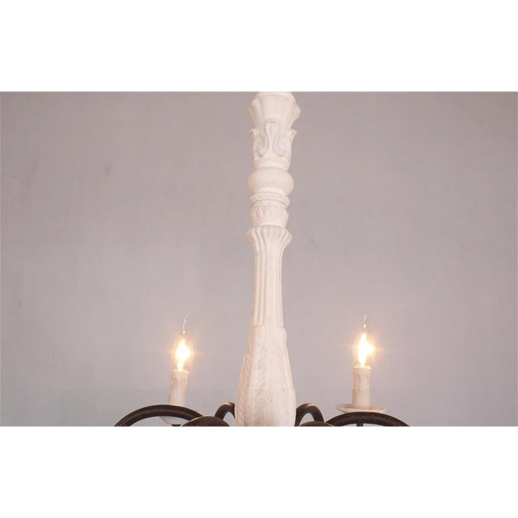 Ljomuvyi Lustre Traditionnel En Métal Et Bois De Style Ferme - Neutralighting
