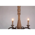 Ljomuvyi Lustre Traditionnel En Métal Et Bois De Style Ferme - Neutralighting