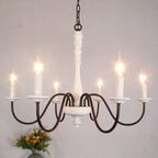 Ljomuvyi Lustre Traditionnel En Métal Et Bois De Style Ferme - Neutralighting