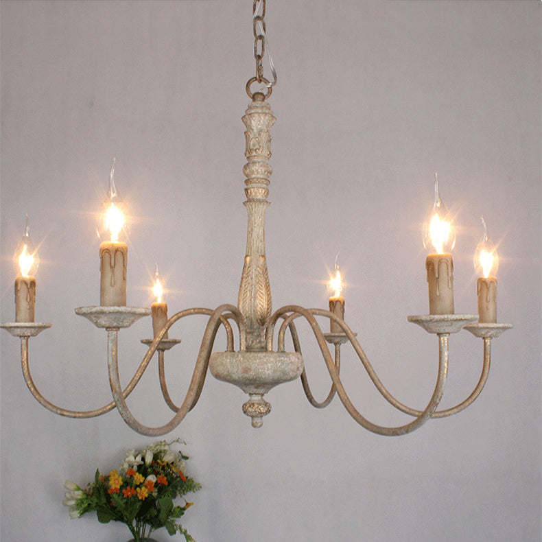 Ljomuvyi Lustre Traditionnel En Métal Et Bois De Style Ferme - Neutralighting