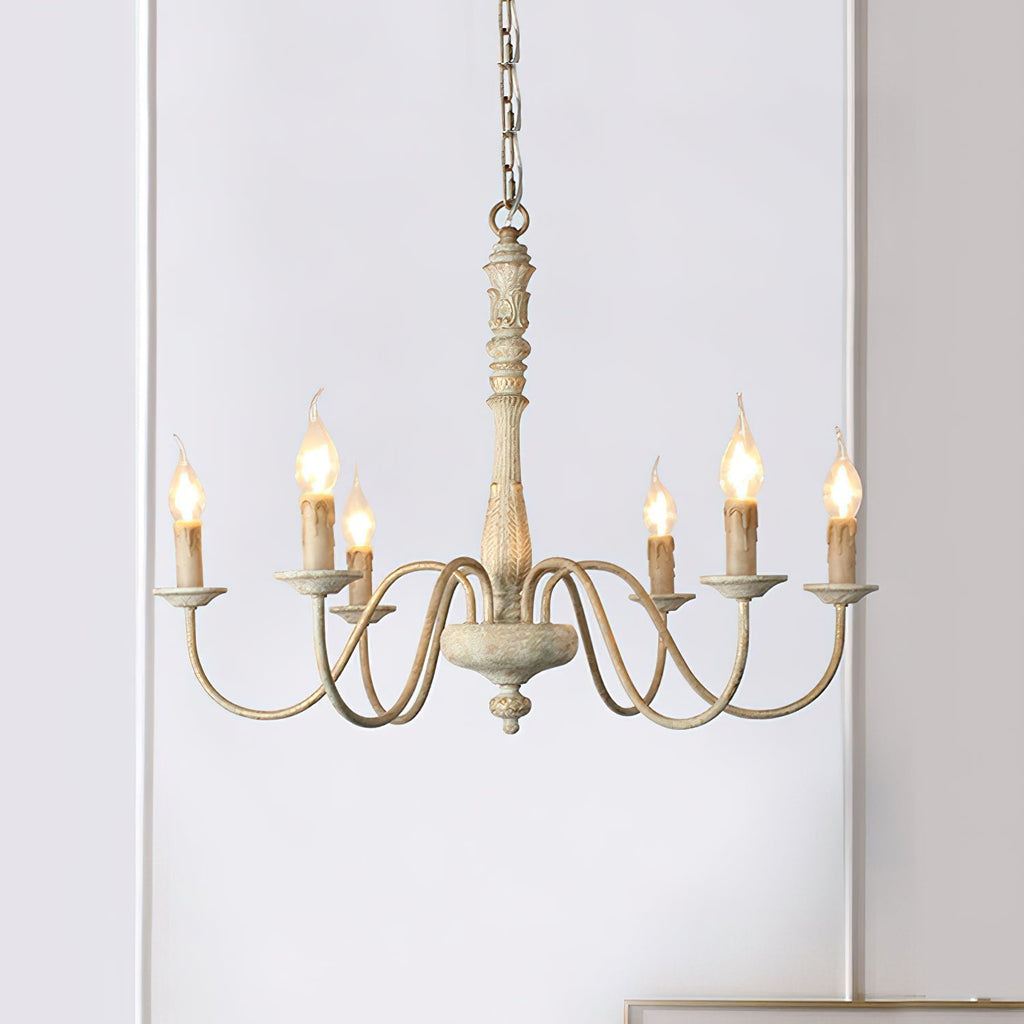 Ljomuvyi Lustre Traditionnel En Métal Et Bois De Style Ferme - Neutralighting