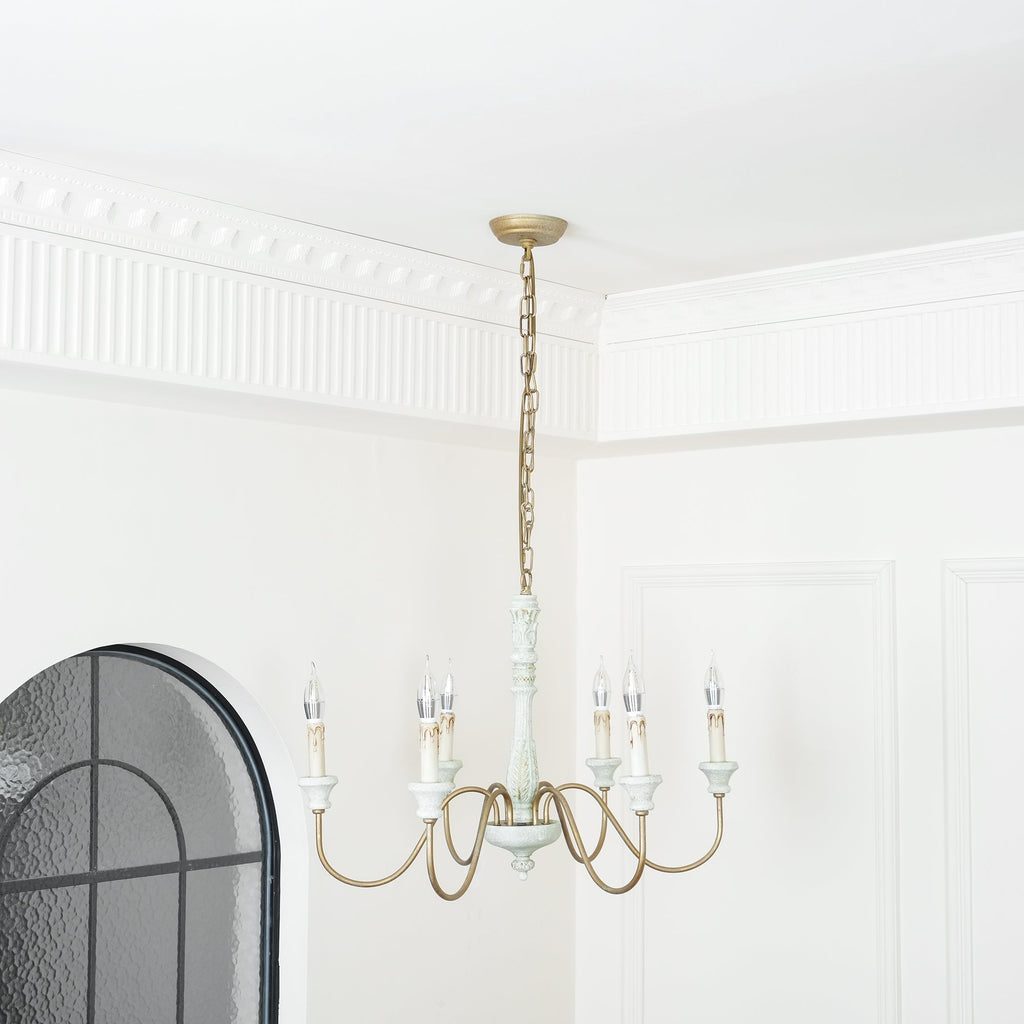 Ljomuvyi Lustre Traditionnel En Métal Et Bois De Style Ferme - Neutralighting