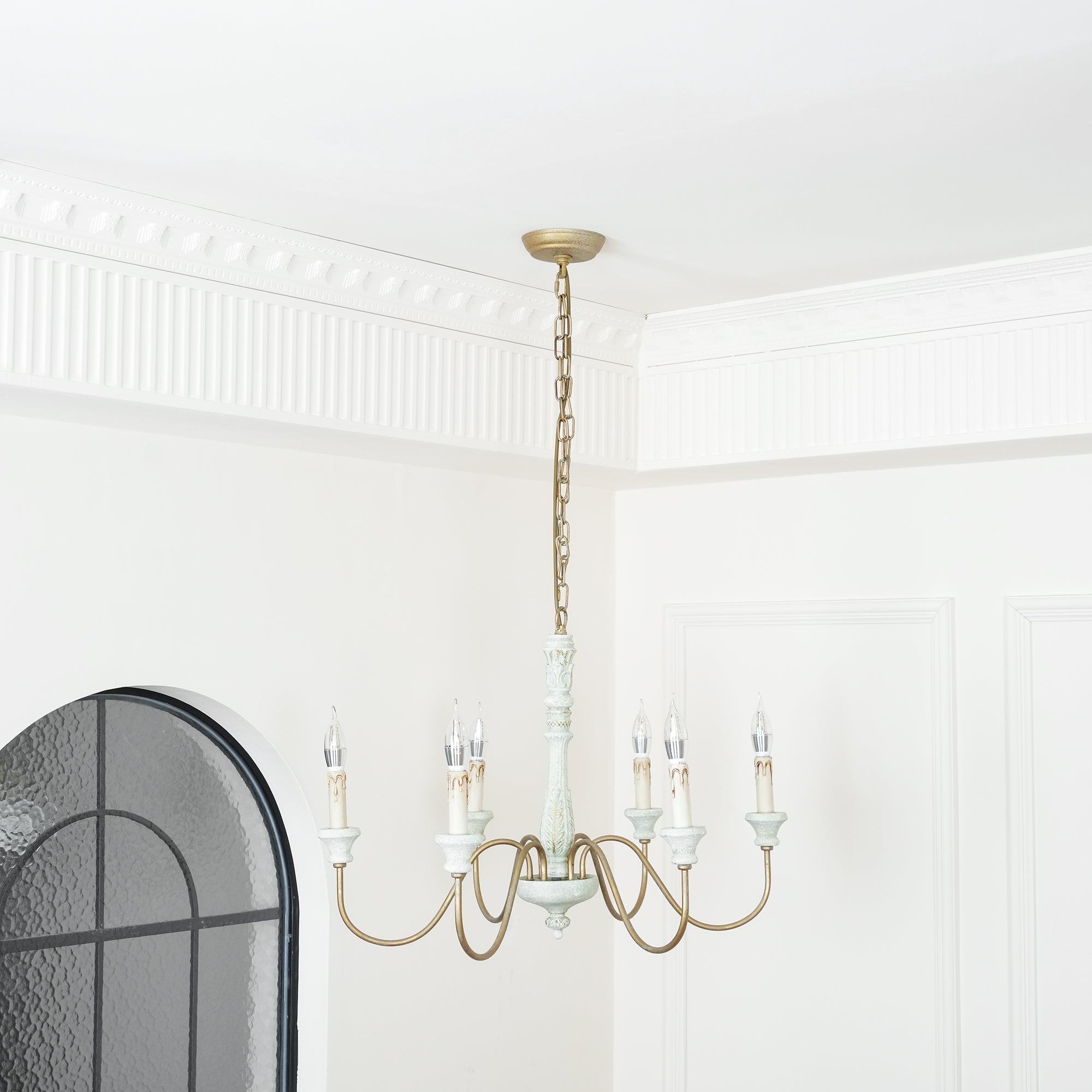 Ljomuvyi Lustre Traditionnel En Métal Et Bois De Style Ferme - Neutralighting