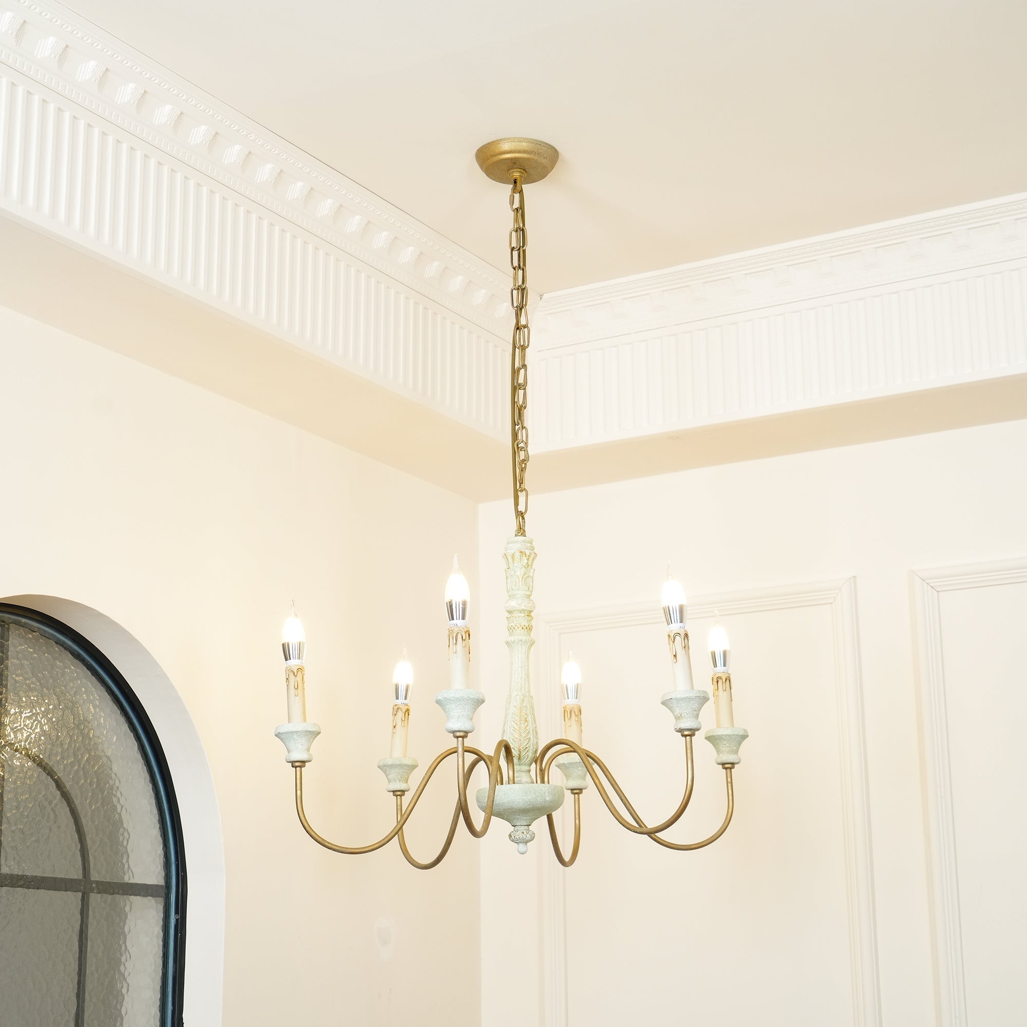 Ljomuvyi Lustre Traditionnel En Métal Et Bois De Style Ferme - Neutralighting