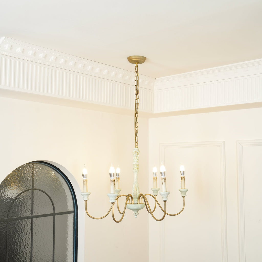 Ljomuvyi Lustre Traditionnel En Métal Et Bois De Style Ferme - Neutralighting