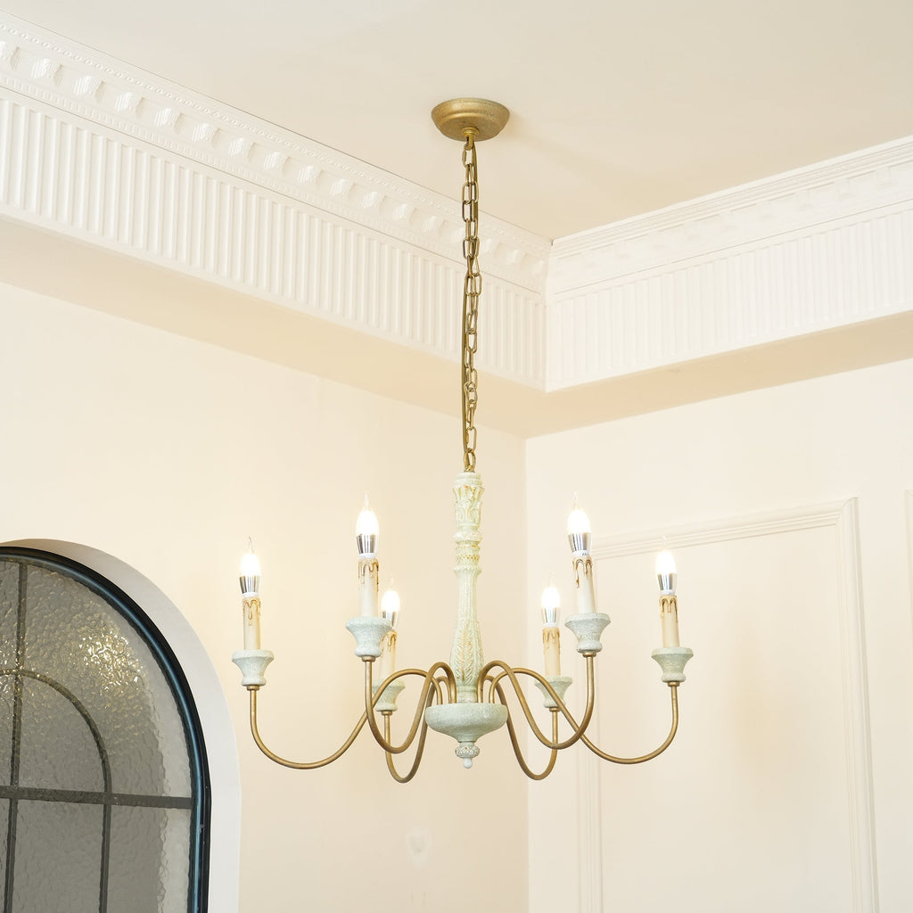 Ljomuvyi Lustre Traditionnel En Métal Et Bois De Style Ferme - Neutralighting