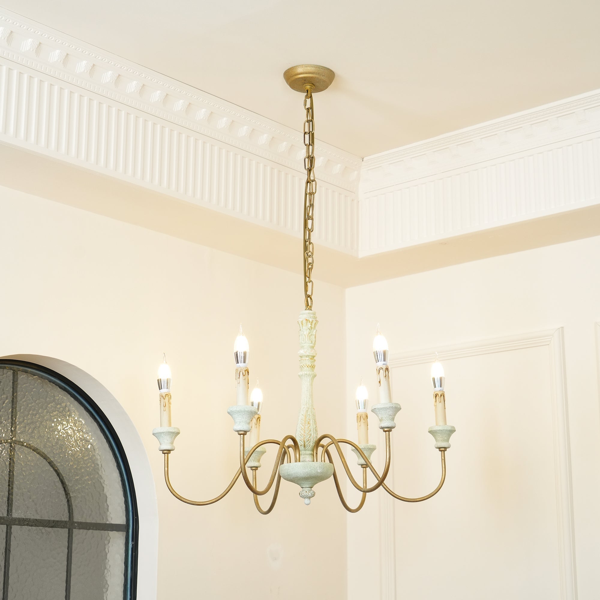 Ljomuvyi Lustre Traditionnel En Métal Et Bois De Style Ferme - Neutralighting